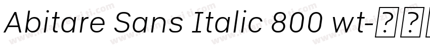 Abitare Sans Italic 800 wt字体转换